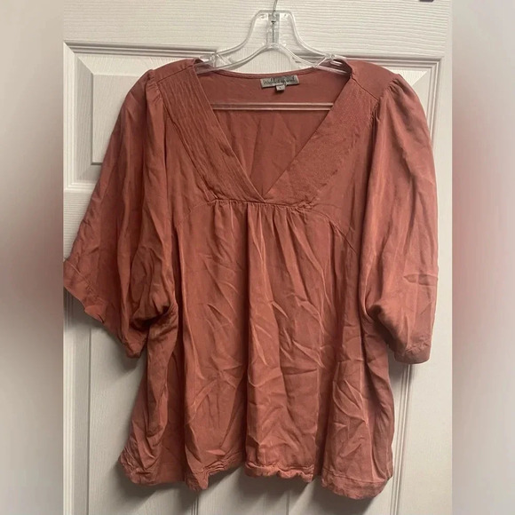 Wishlist Tops - Wishlist Apparel Boutique Short Sleeve Blouse Size Large